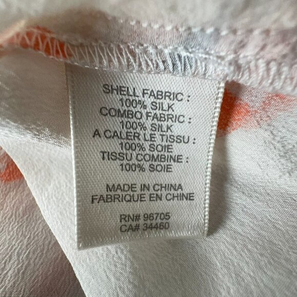 Rebecca Taylor Blouse Women 6 Small Misty‎ Garden Printed 100% Silk Feminine - Picture 9 of 11